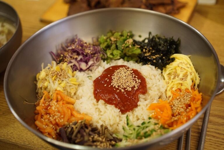비빔밥 야채 나물