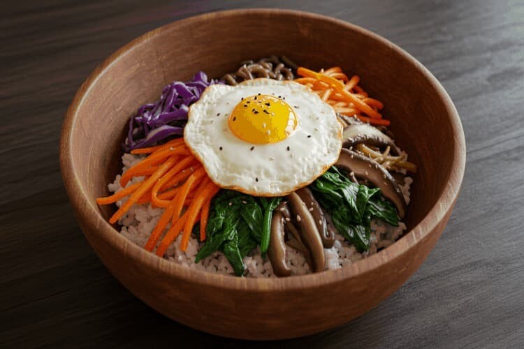 나물비빔밥 맛나다