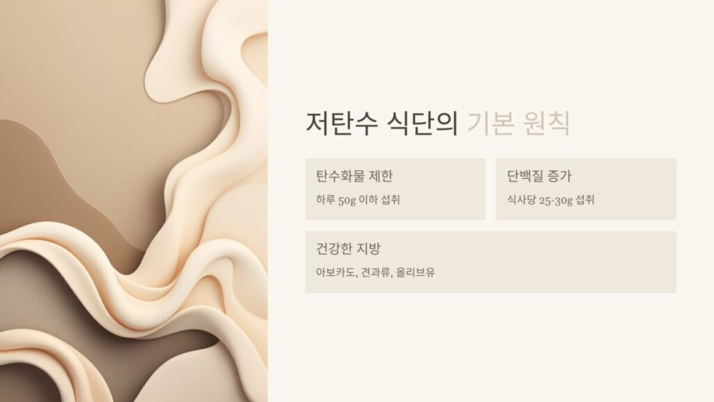 저탄수 식단 기본원칙