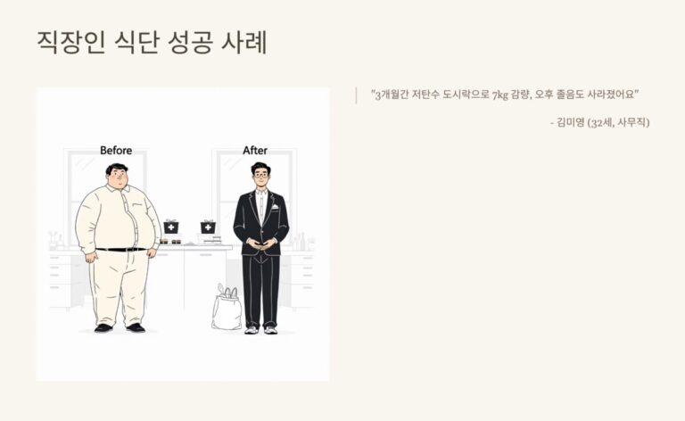 직장인을 위한 저탄수 식단 후기