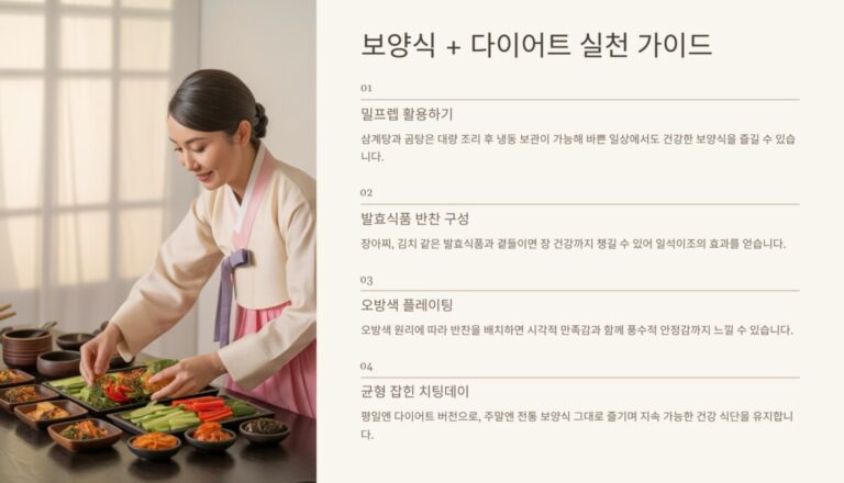 전통 보양식과 현대 다이어트 식단의 조화1