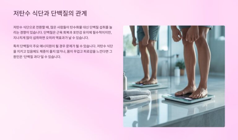 식단과단백질 관계