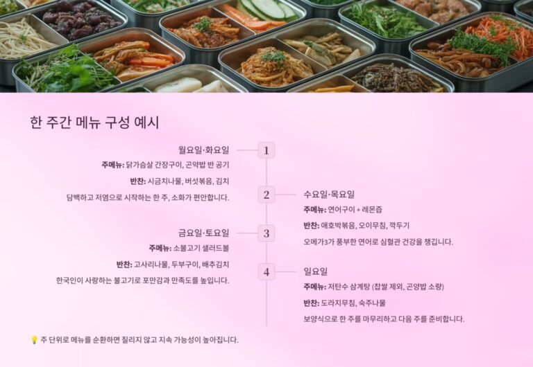 한식 주간 밀프렙 1