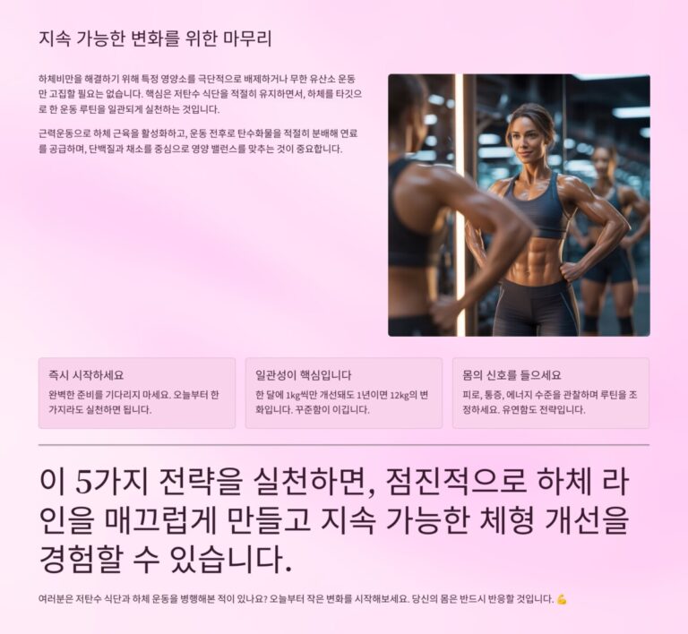 지속 가능한 체형 개선