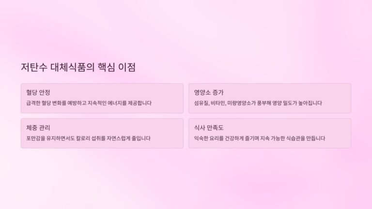 저탄수 대체식품