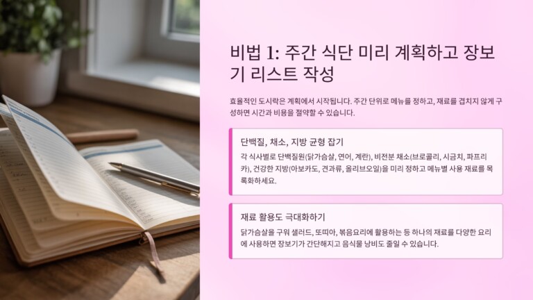효율적인 도시락은 계획