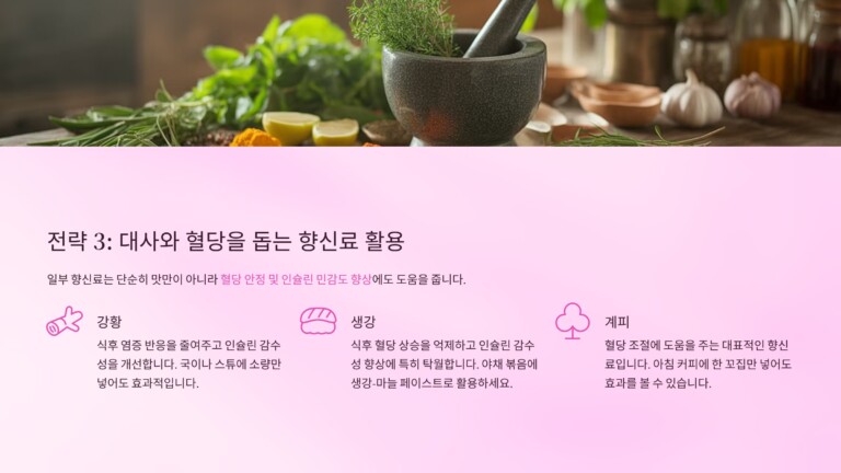 강황, 생강, 계피, 커민