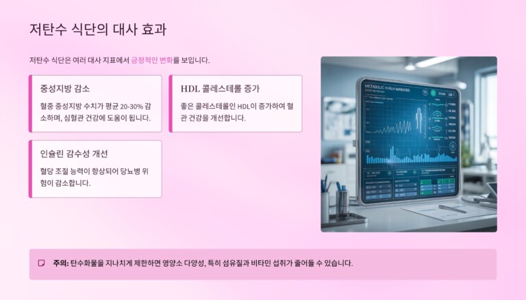 저탄수 식단 대사효과