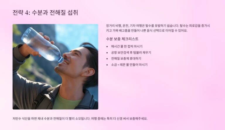 수분과 전해질 섭취